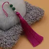 Yixiangfei 10cm borla con borlas y cuentas marcapáginas ropa infantil sombrero colgante manualidades cheongsam adornos para hombros de nube