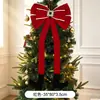 Decoraciones navideñas transfronterizas, adornos de lazo de piernas largas, colgantes de lazo de lentejuelas rojas, decoraciones de chimenea para fiestas