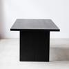Mesa de Comedor de Madera Maciza Negra Estilo Wabi-sabi Mobien Hogar Fresno Mesa de Conferencias Japonesa Junta Tronco Mesa Larga