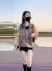 Chamarra Corta con Capucha para Mujer, Ropa Delgada de Protección Solar para Verano, Cárdigan Transpirable, Estilo Coreano Casual y Elegante, Manga Larga, Color Borgoña