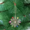 Decoração de Natal Pingentes de Floco de Neve Transparentes Enfeites Coloridos para Árvore de Natal Suprimentos para Decoração de Cena de Festa de Feriado