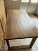Mesa de Tablón Sólido de Olmo Viejo Uso Doméstico Mesa Larga de Tronco Mesa de Comedor Escritorio de Oficina Barra Simple Escritorio Largo