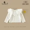 Roupas de Proteção Solar para Meninas Verão 2026 Novidade Estilosa Roupa Infantil Gola de Renda Camada Base de Proteção Solar para Bebês Meninas Top Respirável