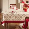 Mantel Festivo Rojo para Bodas, Impermeable, Resistente al Aceite, Lavable, Cubierta para Mesa de Café, Decoración de Habitación de Boda, Cubierta de Mesa