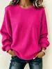 Sudadera nueva estilo europeo y americano de cuadros pequeños con cuello redondo para mujer, suéter holgado y casual de manga larga para otoño e invierno 2026