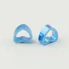 Anillo de acero inoxidable de alta calidad tapón para la oreja de doble corazón logo grabado tapón para la oreja anillo tapón electrochapado al vacío anillo tapón para la oreja en forma de corazón