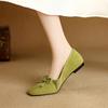 ¡Muy fácil de usar! Zapatos Planos Suaves de Suela Suave Pequeños y Fragantes Zapatos de Ballet Planos Nuevos con Lazo de Piel de Oveja de Boca Baja para Mujer