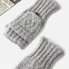 Nuevos Guantes de Lana Tejida para Mujer de Medio Dedo con Solapa, Guantes de Lana Cálidos, Guantes de Invierno a Prueba de Frío con Pantalla Táctil