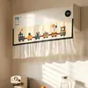 Cortina Protectora de Aire Acondicionado de Dibujos Animados para Evitar el Flujo Directo, Cortina de Gasa de Tela, Modelo Nuevo 2026 Cubierta de Polvo para Aire Acondicionado, Embellecimiento Decorativo