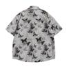 Marca de Moda Jiayiku Estilo Verano 2026 Vintage Mariposa Estampado Integral Camisa de Manga Corta Unisex