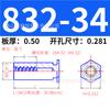 Acero al Carbono Británico Galvanizado Agujero Ciego Remache de Presión Espárrago Hexagonal Remache de Chapa de Acero al Carbono Galvanizado Tornillo Bso-032/832