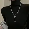 Cadena Larga de Suéter Otoño e Invierno para Mujer, Versátil Ins Nuevo Lujo Nicho Gama Alta Diseño de Doble Capa Collar