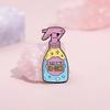 Acessórios para Mochila Escolar Forma de Lata de Tinta Spray Letra Inglesa Nova Broche Decorativo de Liga Metálica com Óleo Pingando Broche Decorativo para Roupa