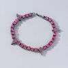 Joyería europea y americana pulsera de leopardo negro con diamantes pulsera hip hop diseño nicho simple para combinar con todo pulsera