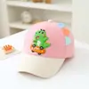 Chapéu Versátil para Bebês e Crianças Pequenas da Primavera de 2026 Chapéu de Boné de Baseball com Bordado de Patch de Desenho Animado para Crianças Chapéu da Moda Estiloso com Proteção Solar