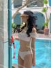 [2 cores] novo maiô de alta qualidade da Coreia do Sul ins bikini manga bolha ombro a ombro piscina termal praia férias maiô