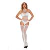 Lencería Sexy Tentación Sexy Cuello Colgante Hueco Entrepierna Abierta Transparente Una Pieza Malla Red Agujero Una Pieza Medias de Red w436