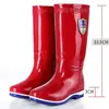 Botas de Lluvia para Mujer, Botas de Agua de Caña Alta para Mujer, Botas de Lluvia para Mujer con Forro de Lana, Zapatos de Agua Largos Engrosados, Impermeables, Antideslizantes, Resistentes a la Lluvia