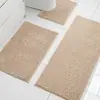 Conjunto de Três Peças de Chenille Peludo Longo Transfronteiriço Tapete em U Tapete para Chão de Banheiro Tapete de Entrada Absorvente para Banheiro Tapete Antiderrapante para Banheiro