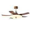 Lámpara Ventilador para Sala de Estar Estilo Medieval 2025 Nuevo Retro Color Nogal Silencioso Alto Viento Ventilador de Techo para Dormitorio Comedor