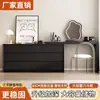Tocador de Lujo Negro y Cómoda Integrados Gabinete de Almacenamiento de Noche de Lujo Ligero Italiano Mesa de Maquillaje Estilo Retro Mediados de Siglo