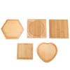 Maceta Carnosa Bandeja de Bambú Mosaico DIY Almohadilla de Bambú Embrión con Forma Base de Bambú Soporte Posavasos Bandeja Base Transfronteriza