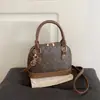 Otoño 2026 Nuevo de Moda Patchwork Retro Estampado de Alto Valor Versátil Bolso de Concha de Hombro Cruzado de Mano