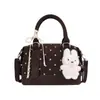 Bolsa Boston Pequena Floral Doce Feminina 2026 Nova Versátil de Mão Ombro Transversal Moda Trabalho Fofo Bolsa Almofada