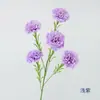 Ramo de claveles artificiales de 5 cabezas, flores falsas para decoración de sala de estar, centro de mesa, flores secas, arreglo floral de alta gama para habitaciones