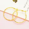 Brincos de Argola Dourados Imitação Moda Europeia e Americana para Mulheres, Latão Dourado Areia Banhado a Ouro Real, Brincos para Meninas, Atacado Japonês e Coreano