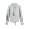 Coleção Outono 2026 Estilo Elegante Top de Tricô Reversível de Manga Longa para Transmissão ao Vivo, Dropshipping e Distribuição - Roupas Femininas Elegantes para o Dia a Dia