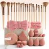 40PC Herramienta de Maquillaje de Belleza Traje Combinado Grande Lavado Facial Maquillaje Juego Completo de Xiyin temu Daifa