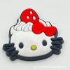 Accesorios para zapatos con agujero de gato de Hello Kitty, hebilla de PVC con dibujos animados de Hello Kitty Sanrio, goma suave, gato KT, venta al por mayor