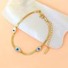 Collar Pulsera Transfronterizo Europeo y Americano Acero Titanio para Mujer Lujo Ligero Ojo del Diablo Simple Combinable Cadena de Hueso de Serpiente para Mujer Joyería Sin Color