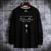 Camiseta de Manga Larga para Hombre de Primavera y Otoño Camiseta Básica de Cuello Redondo Coreana para Adolescente Ropa Superior para Hombre Camiseta de Hombre de Otoño