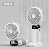 Mini ventilador dobrável transfronteiriço com fivela, ventilador recarregável USB, ventilador elétrico portátil de mesa para exterior, atacado