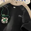 Camiseta Pesada de Manga Corta Estilo Americano para Hombre 2026 Verano Adolescentes Cityboy Sencilla Moderna Holgada Cuello Redondo Media Manga