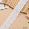 Encaje Blanco Algodón Encaje Decorativo Hecho a Mano DIY Ropa Textil para el Hogar Falda de Muñeca Encaje Vestido de Novia Encaje Decorativo