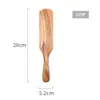 Madera de acacia estilo europeo espátula de mango largo teca utensilios de cocina juego de cinco piezas espátula para salsas espátula para mezclar ensaladas espátula espátula de madera