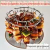 Grelha para Air Fryer Grelha de Churrasco Suporte para Espetos Rack de Churrasco para Forno Aço Inoxidável Grelha de Três Camadas Rack para Cozinhar no Vapor Utensílios de Assar