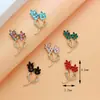 Accesorios de Joyería DIY de Fábrica Estrella de Cinco Puntas Corazón Aleación Pedrería Colgante Encanto Pendiente Collar Accesorios Llavero
