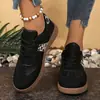 Zapatos Casuales Versátiles Ligeros Cómodos Retro para Mujer con Cordones Planos Estampado de Leopardo Nuevo Otoño 2025 Comercio Exterior Venta al por Mayor