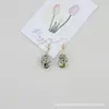 Aretes para Mujer Estilo Bosque, Flor de Árbol Real, Piedra Preciosa del Tiempo Hecho a Mano, Aretes de Gypsophila, Flores de Encaje
