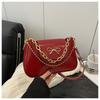Bolsa Feminina de Textura Premium 2025 Primavera e Verão Nova Bolsa de Ombro Francesa de Grande Capacidade Moda Versátil Bolsa de Axila