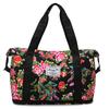Bolsa de viaje de moda nacional flor grande del noreste para viajes cortos, simple, para viajes de negocios, bolsa de hombro, bolsa de almacenamiento para natación, fitness, deportes, expandible