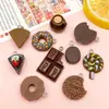 Mistura 10 Séries Marrom Café Bolo de Chocolate Grãos de Café Pingentes para Pendurar em Bolsas Celulares Correntes Acessórios de Joias