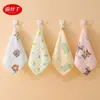 Toalla Pequeña Cuadrada de Gasa de Algodón Puro de Fondo Colorido, Toalla para Babas de Bebé, Seersucker Suave Absorbente, Toalla Pequeña para Niños de Guardería