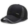 Gorra de Béisbol de Invierno para Hombre, Exterior, Felpa Gruesa, Protección para Orejas, Pico de Pato, para Personas de Mediana Edad y Mayores, Protección contra el Frío, Calidez