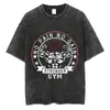Camiseta Lavada Anime Baki Harajuku Verão 100% Algodão P