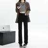 Calça Jeans Branca Reta de Cintura Alta para Mulheres Outono e Inverno 2023 Nova Slim e com Caimento Solta Estreita Perna Larga